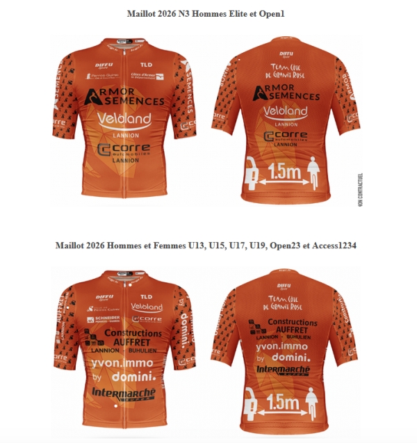 Team Côte de Granit Rose: Maillot 2026