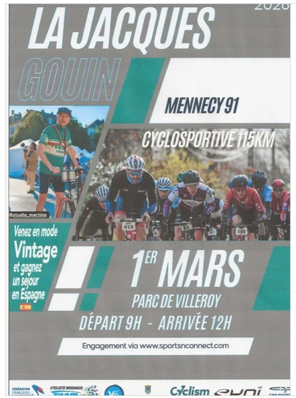Cyclosportive &quot;La Jacques Gouin 2026&quot;