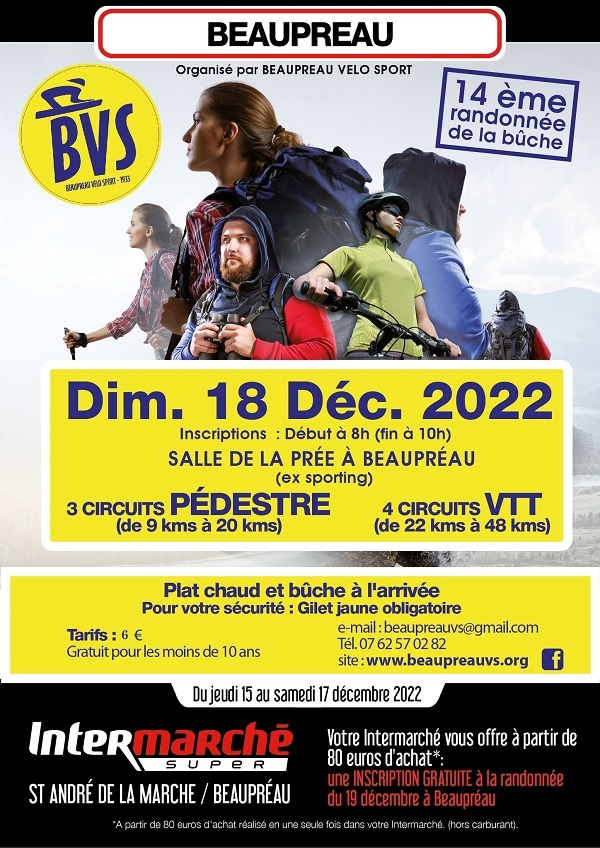 Le BVS organise la 14ème randonnée de la bûche