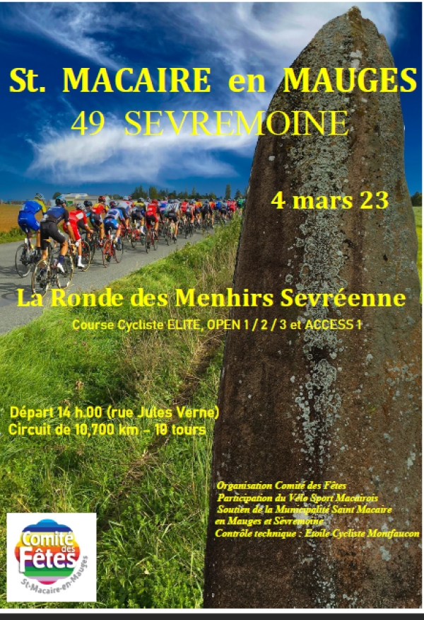 &quot;La Ronde des Menhirs Sevréenne&quot; : Modification