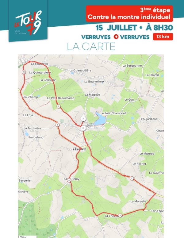 Tour du 79 Et.3 : Horaires de départ du Clm Ind.