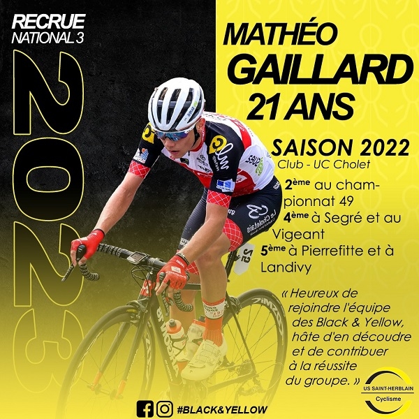 5ème recrue pour la N3 de L&#039;USSH Cyclisme