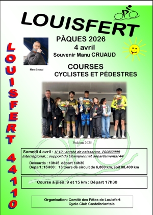 Louisfert "Souvenir Manu Cruaud": Modification Horaire