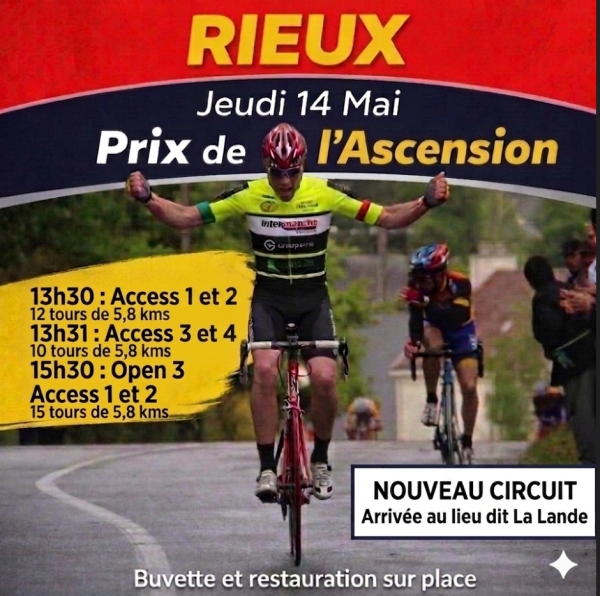 Rieux "Prix de L'Ascension": Modification