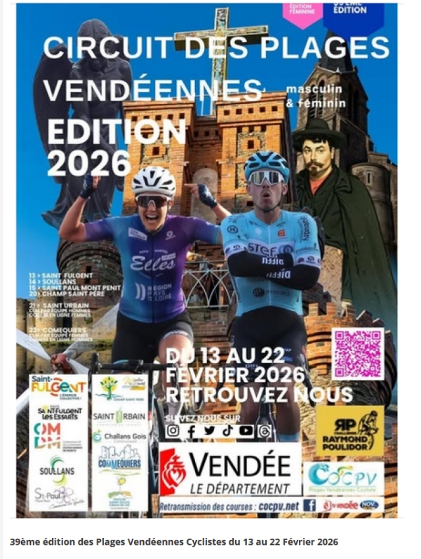Plages Vendéennes Cyclistes 2026: "Equipes Engagées"
