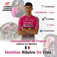 Maillot Champion de France: Mathias Ribeiro Da Cruz (Mayenne-VandB-Monbana)
