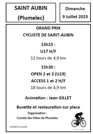 Plumelec &quot;GP de St Aubin&quot;
