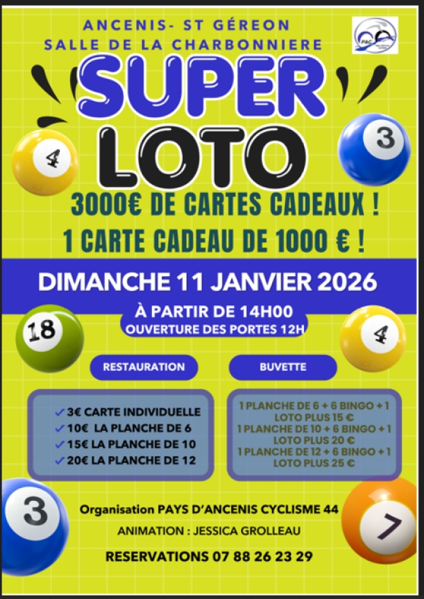 Ancenis-St Géréon: Super Loto