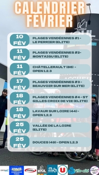 Team Deux-Sèvres Cyclisme: Programme de Février