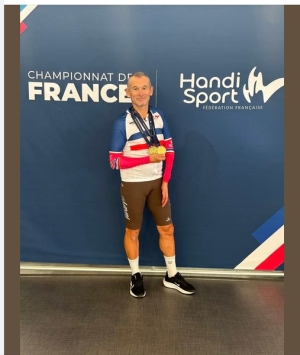 Handisport :Christophe Bompas (Laval Cyclisme 53) Champion de France