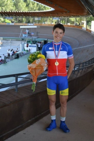 Clément Davy champion de France de poursuite individuelle Cadets.