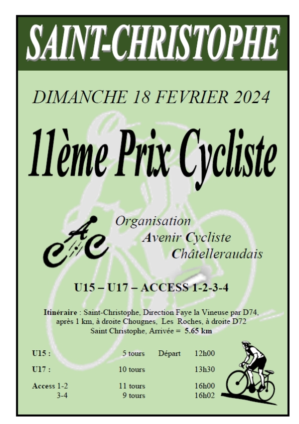 St Christophe &quot;11ème Prix Cycliste&quot;